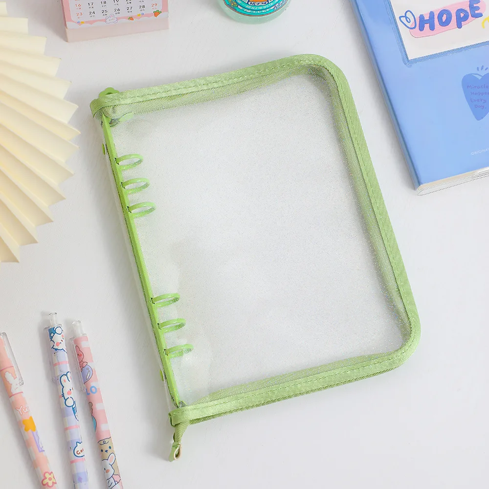SKYSONIC A5 Reißverschluss-Binder zum Sammeln von Büchern, Nachfüll-Organizer, DIY-Tagebuch, Milchprodukte, transparent, Fotoalbum-Organizer, Schreibwaren – Detail 36