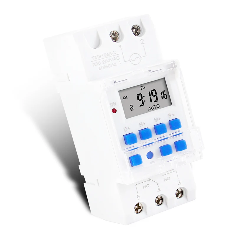 1 Second Interval 16A Load 220V 250V AC Programmable Digital Timer Switch Relay Control Time 7 Days Auto ON OFF Din Rail Mounted