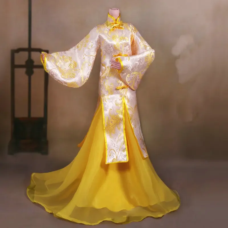 Robe de fille chinoise faite à la main pour poupées, vêtements d'herbe et de beurre, Hanfu, vêtements de prairie, accessoires de poupées, jouets pour filles, 60cm, 1/3