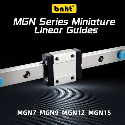 MGN Miniature Linear Rail Guide System with One Block – MGN7/MGN9/MGN12/MGN15 – C Type & H Type – 100mm to 800mm Slide Track