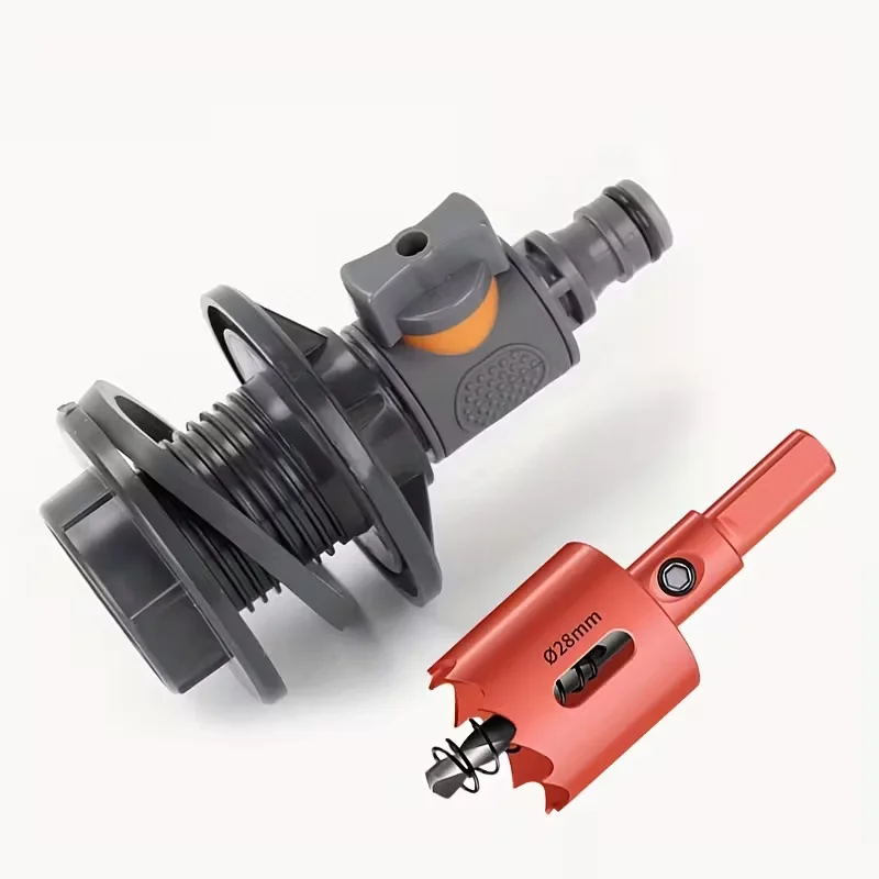 3Pcs PVC/IBC bucket adapter kit, hole punch, durable rain bucket connector set, 1/2 