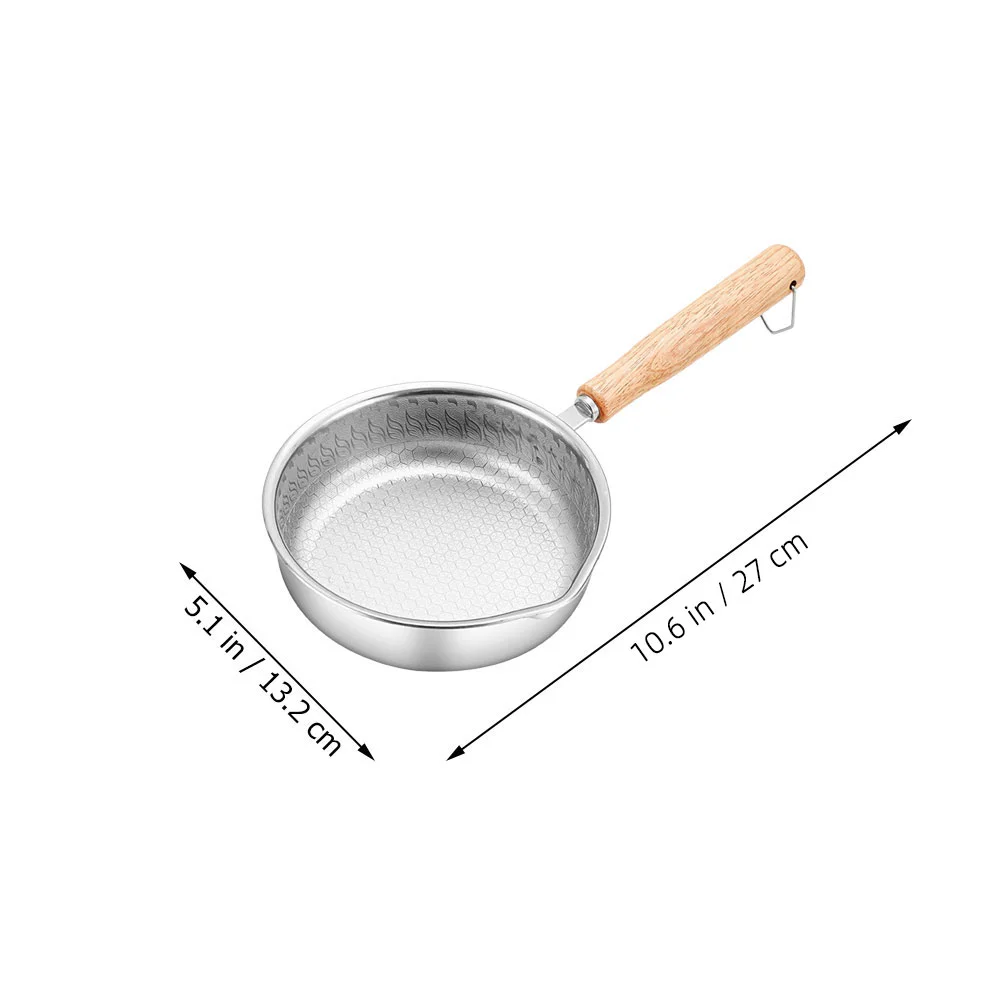 Kitchen Egg Pan 316 Stainless Steel Omelette Frying Steak Honeycomb Non-stick (14cm) Pans Nonstick