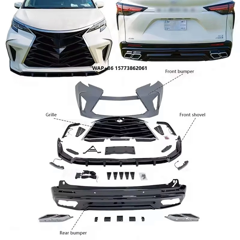 

Front Bumper Grille Rear Diffuser Body Kits for Sienna 2021 2022 Car Bumper for Thunder 1 Car Body Accessories