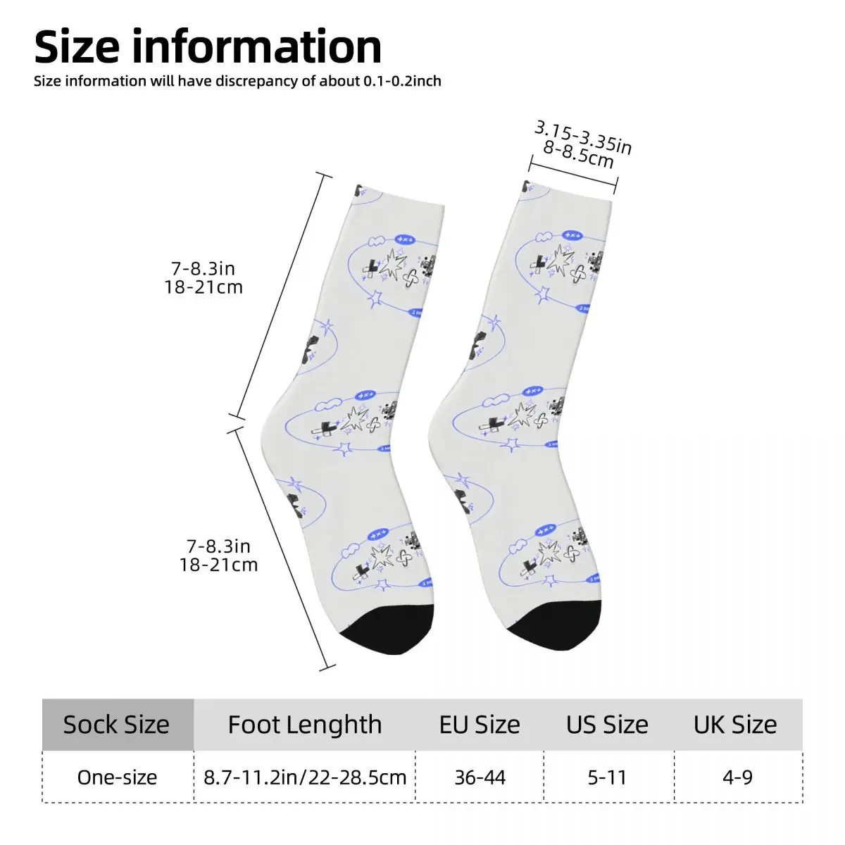 Retro Logos Men's compression Socks Unisex TXT Harajuku Seamless Printed Novelty Crew Sock