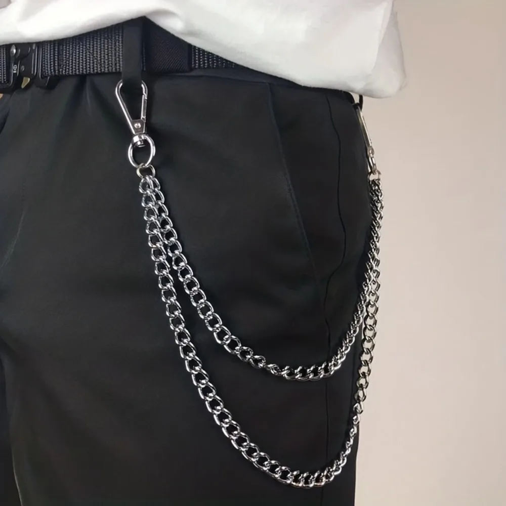 Punk Style Metal Fashion Jeans Chain Accessories Pendant Versatile Pants Chain Key Chain Hip-Hop Waist Chain