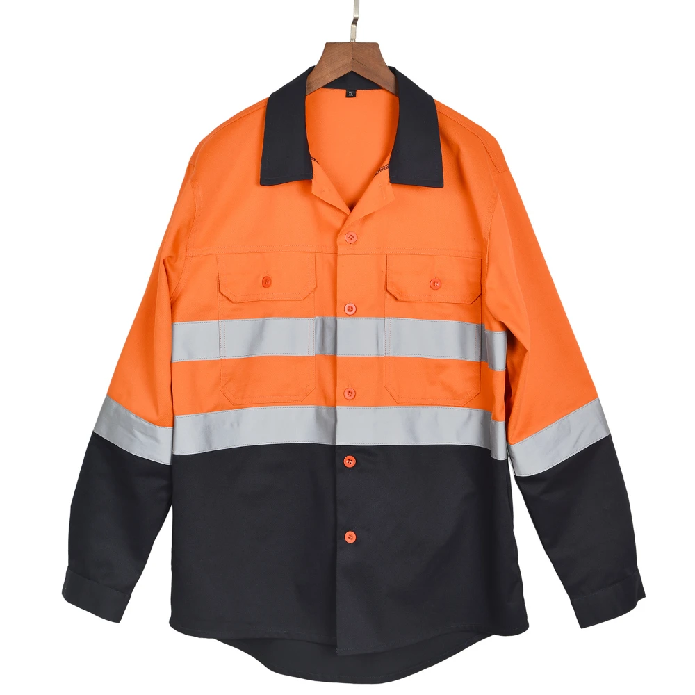 

Cotton work clothes, reflective shirts, safety protective clothing, road construction traffic warning fluorescent shirts