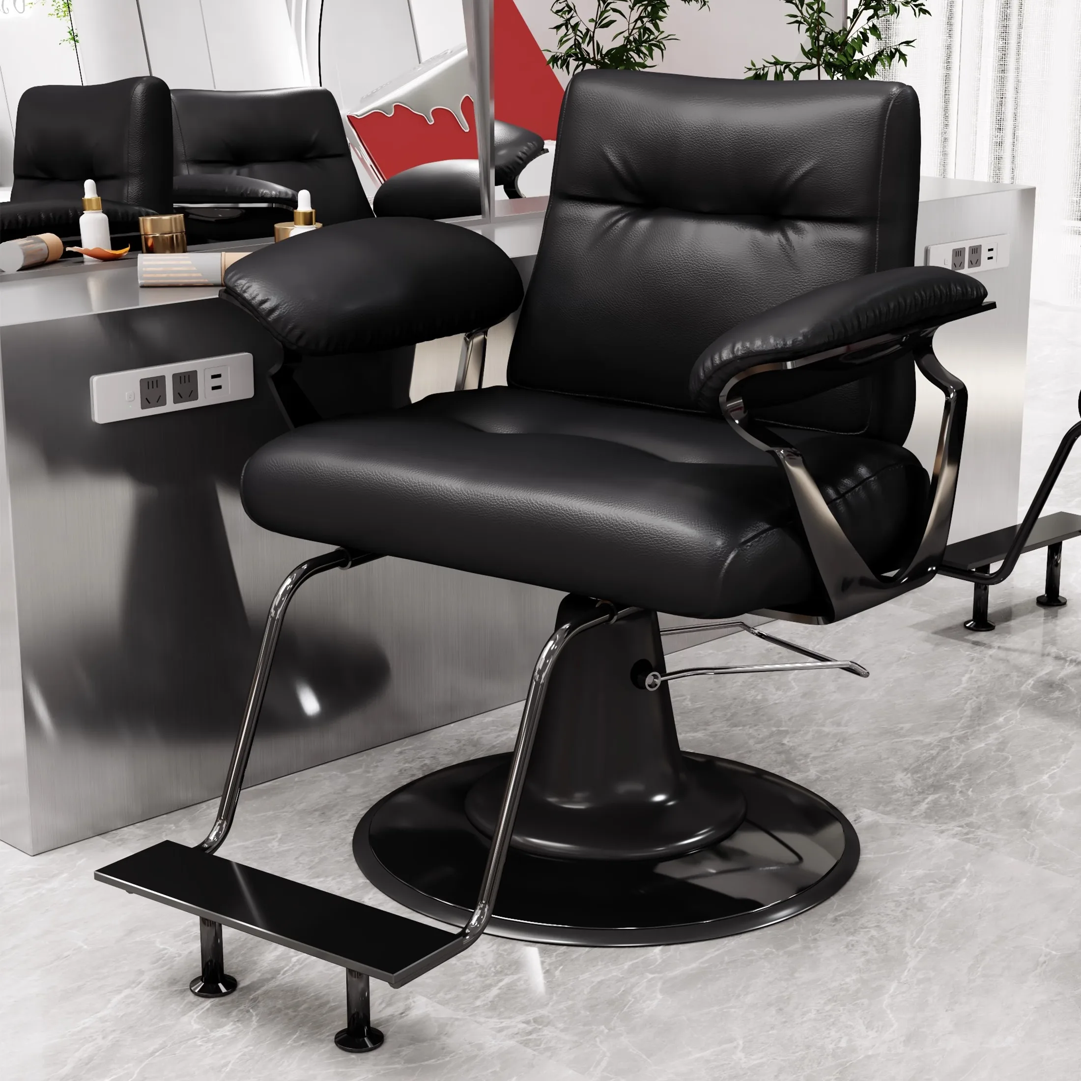 

Spa barber chair Luxury Rolling Nail barber chair Lash Reception Desk Meuble Salon De Coiffure Professionnelle Furniture