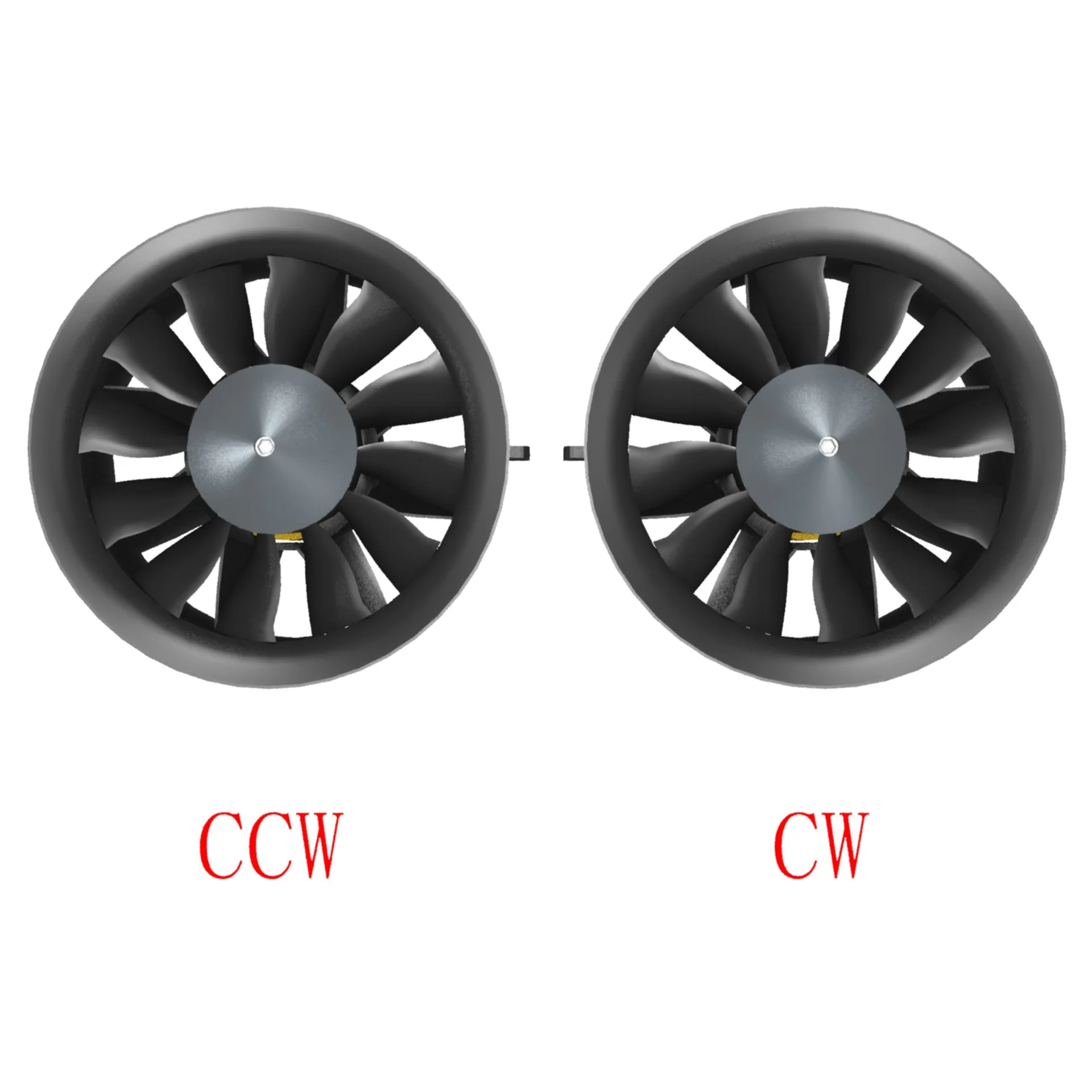 Motor model aircraft accessories 80mm forward and reverse propellers 12-blade ducts Power group 12S with 120A