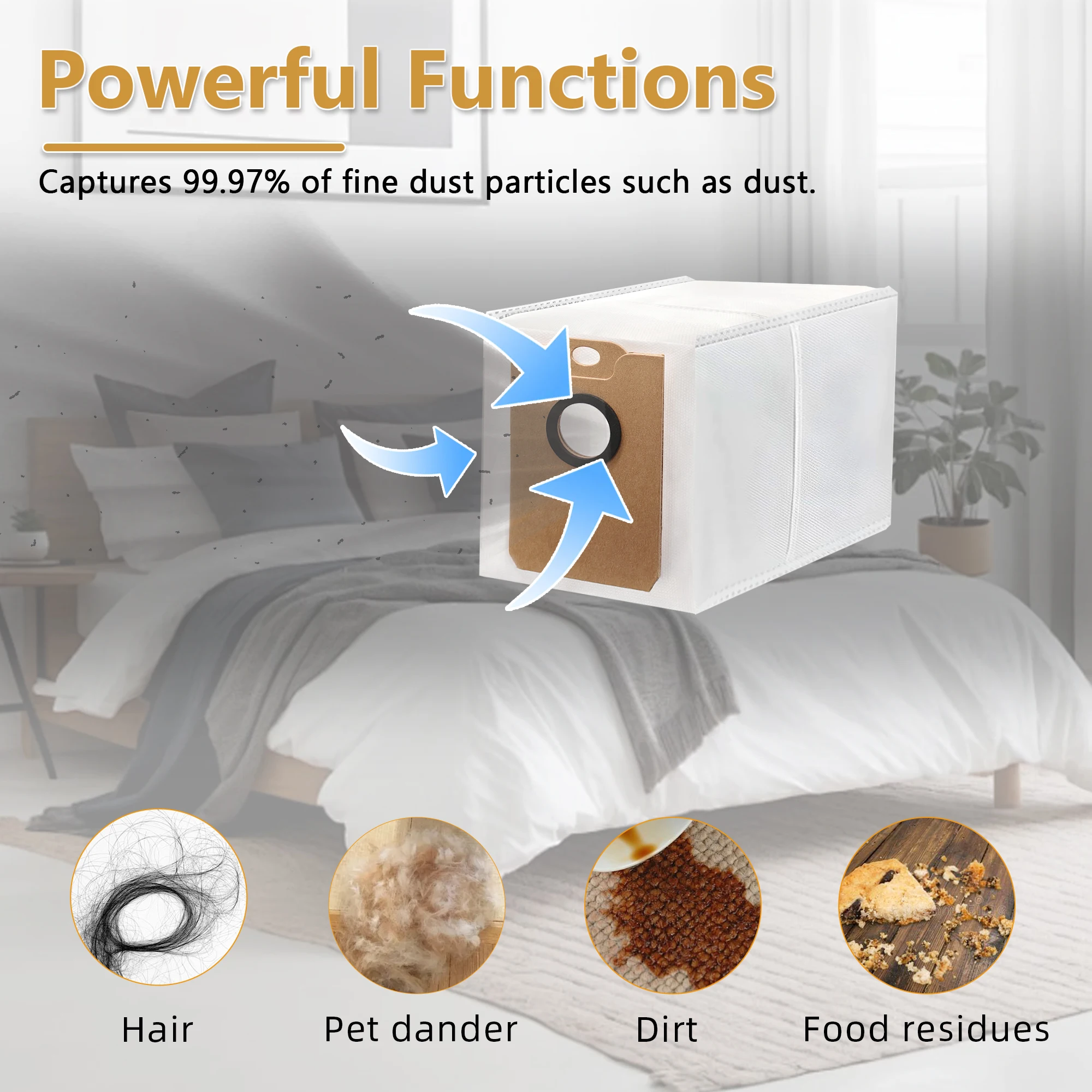 Conga 2299/2499/7490/8290용 진공 청소기 가방 액세서리 3L 대용량 먼지 봉투