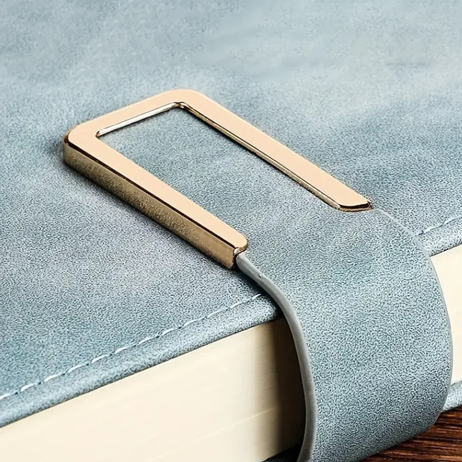 Vintage A5 leather notebook with personalized soft cover - perfect for business meetings and college life