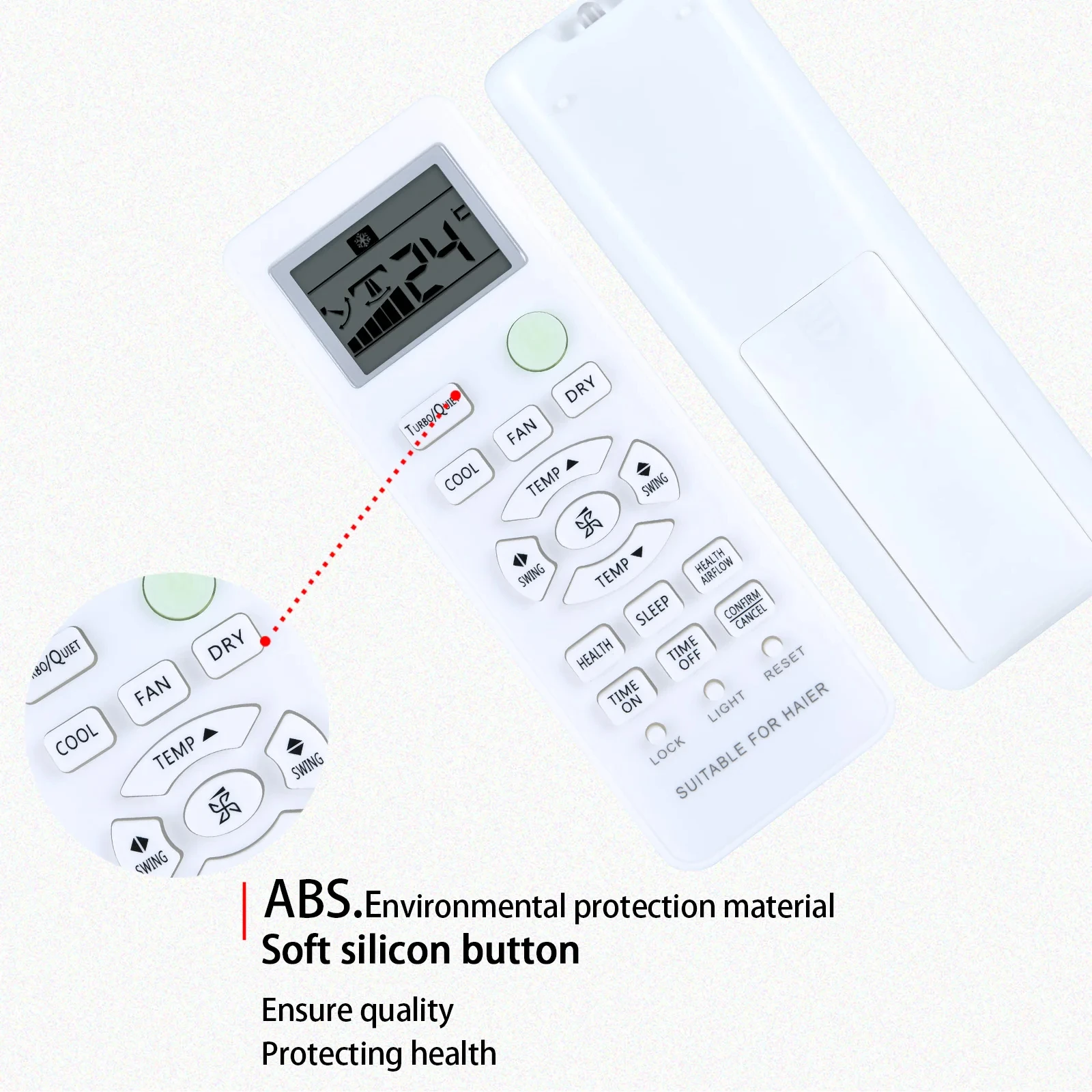 Calvas Télécommande de rechange pour climatiseur Haier yr-hd04 yr-hd05 yr-hd06 Yl-hd06 yr-hd01 yr-hd02 yr-hd03