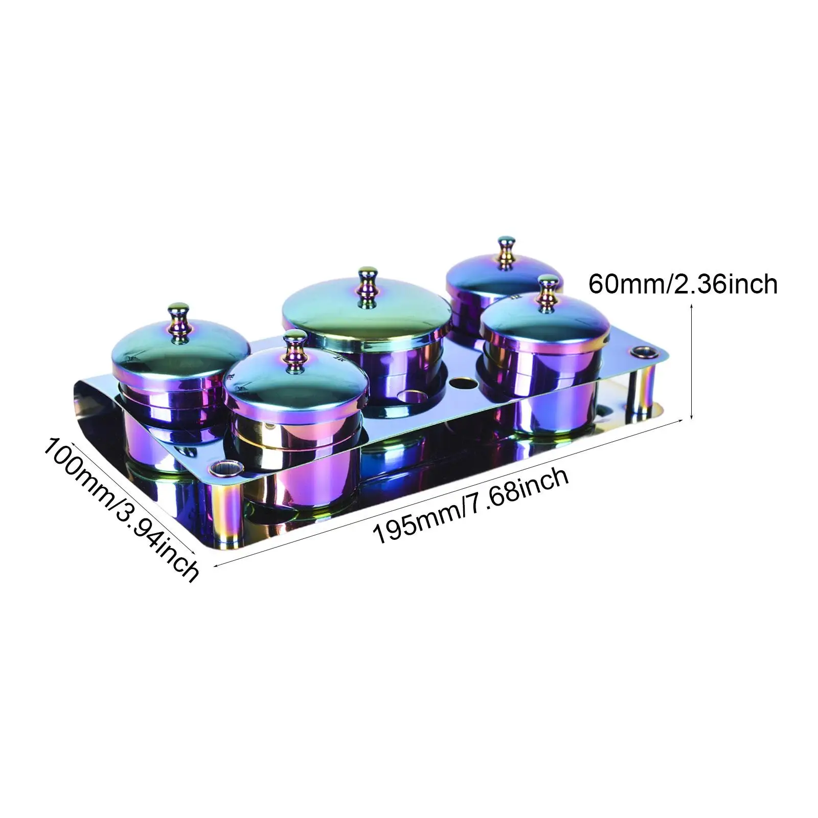 5Pcs Nail Dappen Dish, Cups Equipment Holder Acrylic Liquid Powder Dappen Dish for Manicure Care Tools, Powder, Acrylic Nails