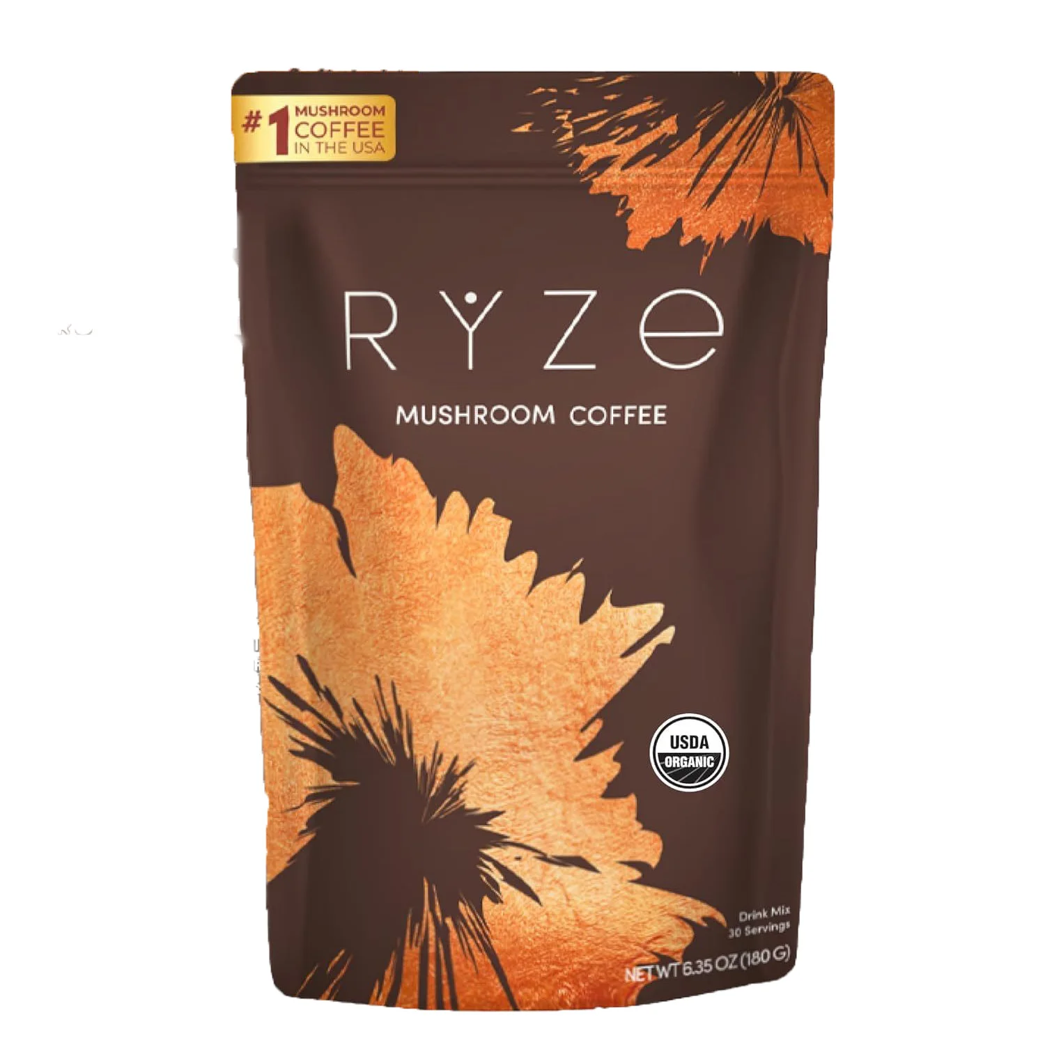 Mezcla de café de setas orgánica 6 en 1 con Reishi Cordyceps Chaga Lions Mane y Maitake - Granos de café molidos premium