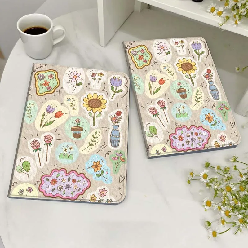 

Colorful Floral Patchwork Case For Honor MediaPad MatePad 6 7 X8 M5 M6 V6 V7 T5 T10 T10s 10 11 SE C5e X8a Pro Lite Tablet