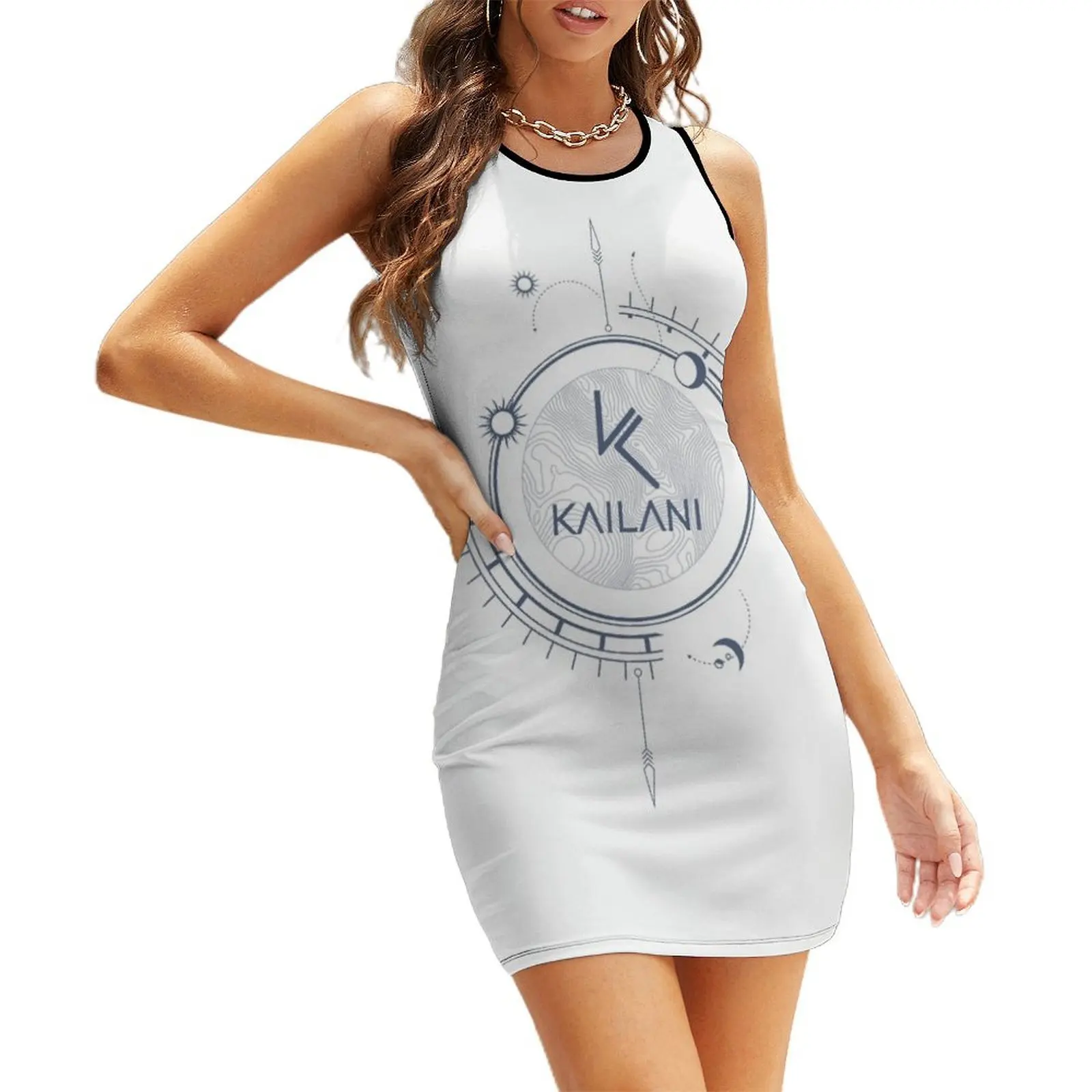 

Compass N°2 Kailani Blue s/light - Textiles Sleeveless Sundress Women's summer dresses