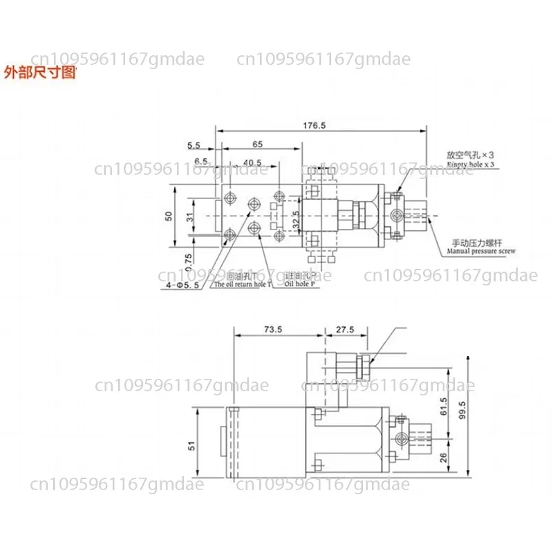 EDG-01-C/H Electromagnetic Single/double Proportional Valve Pressure Valve Pressure Head Proportional Valve 250 Kgf/cm2 L/min
