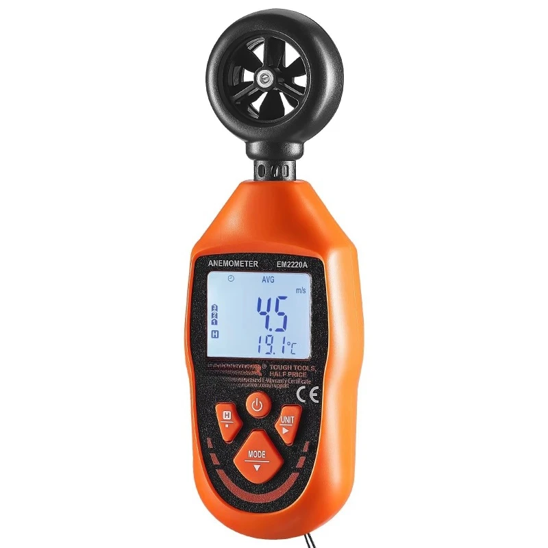 Handheld digital anemometer EM2220A anemometer with temperature display