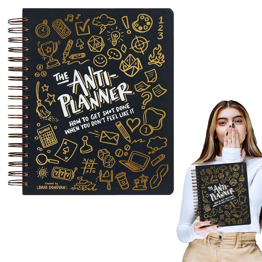 EZONE Planner Notebook Anti-Planning Organizer Notebook Work Planner for Adults To Do Schedule Planner Lined Journal Notebook