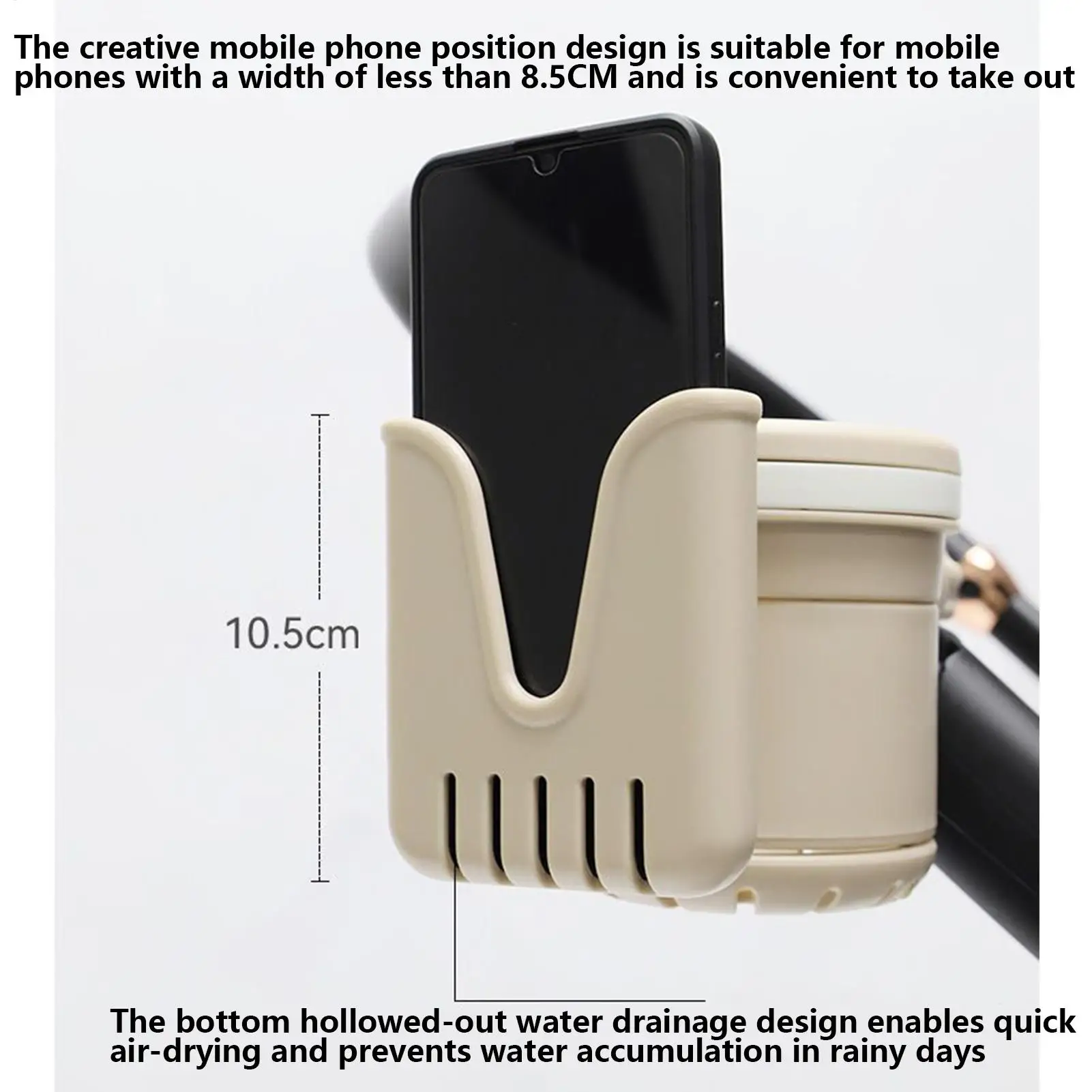 

Universal Pushchair Water Bottle Stand 360 degree Rotating Phone Holder Multi-Functional Stroller Bottle Rack for Shopping Carts