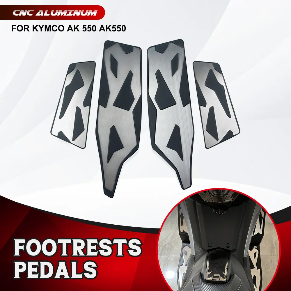 

2025 Motorcycle Accessories AK550 2017-2022 2021 2020 2019 Pedals Silicone+Aluminum For KYMCO AK 550 ak550 Pedal Foot Pedal Kit