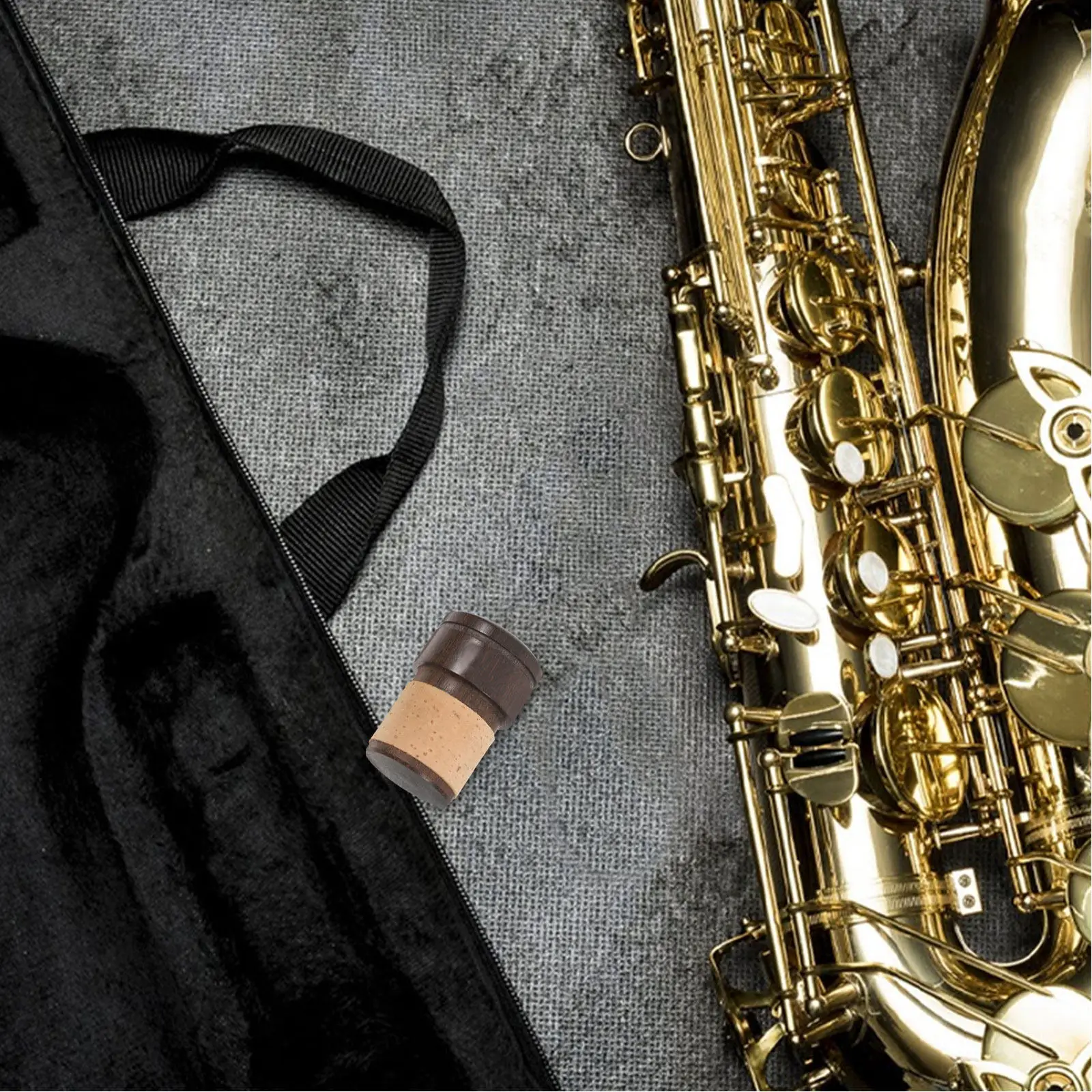 

1 шт. Заглушка для саксофона из черного дерева, прочная, для альт-саксофона, защитный инструмент для саксофона си-бемоль, профессиональный аксессуар, заглушка для саксофона