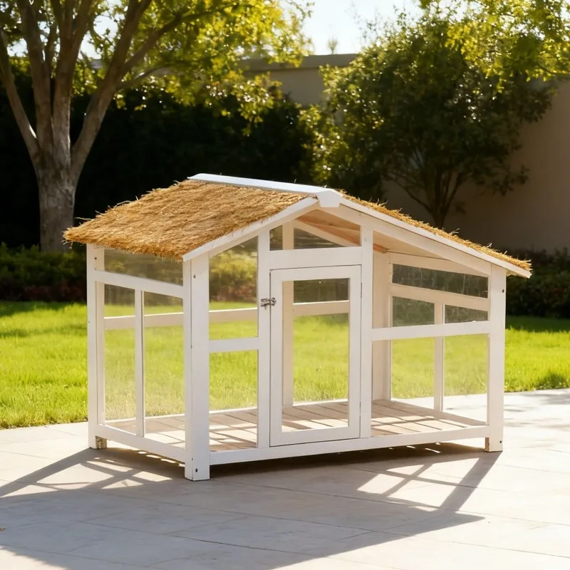 Transparent kennel acrylic board waterproof, easy to disassemble and wash in outdoor indoor kennel, outdoor universal house