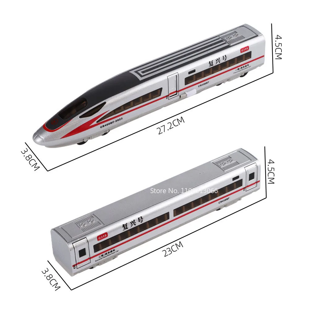 합금 FuXing 고속 철도 모델 자동차 장난감, 가벼운 소리, 마그네틱 스플라이싱 미니어처 기차 장난감, 유아 어린이 선물, 1:60