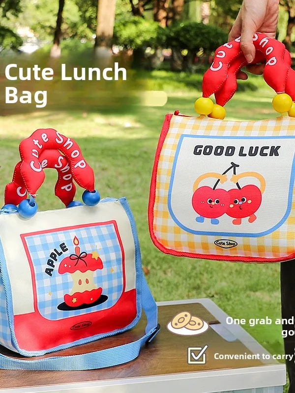 

Изолированная сумка-бокс для обеда Thiened, портативная ручная сумка-бокс Bento для хранения завтрака на открытом воздухе, органайзер для поездок на работу