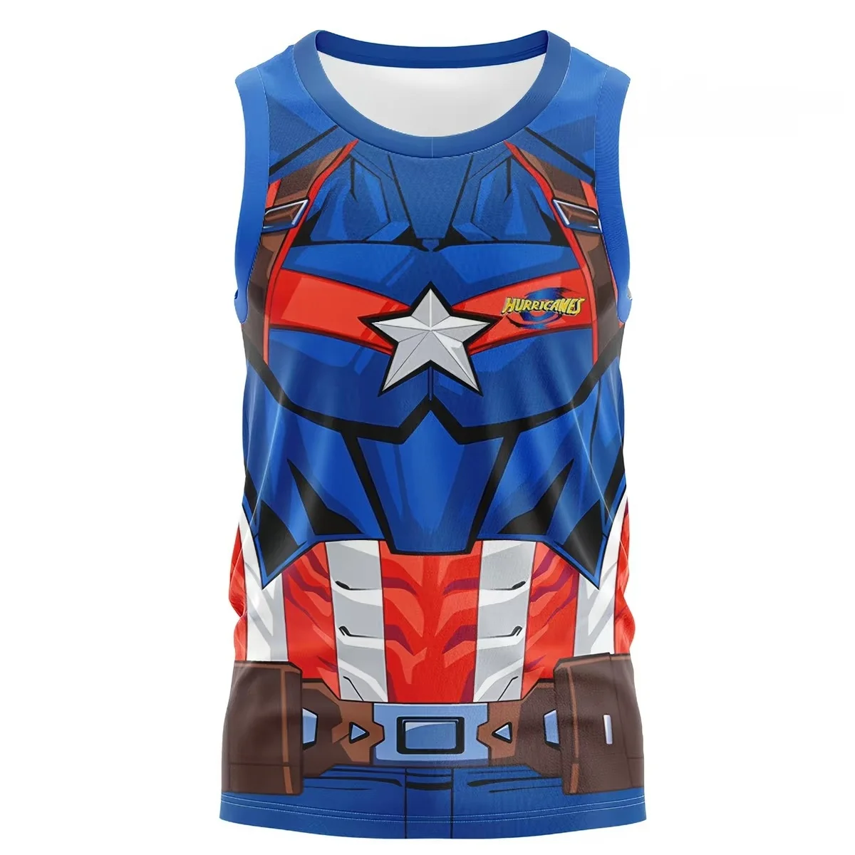 New Men O-Neck Tank Top Pure Color Cartoon Summer Vest Gym Muscle Bodybuilding Streetwear Sleeveless Shirt Workout Fitness Sport