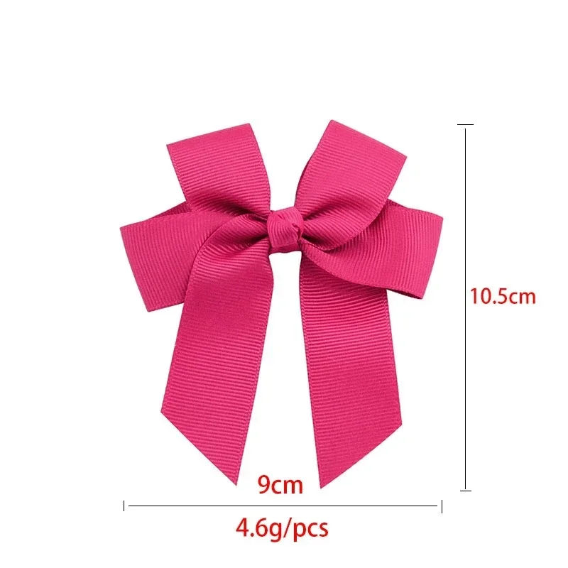 1szt 3.6\'\' Solid Color Bowknot Hair Clips for Cute Girl Classic Cheer Bow Hairpins Barrettes Nakrycia głowy Akcesoria do włosów dla dzieci Prezent