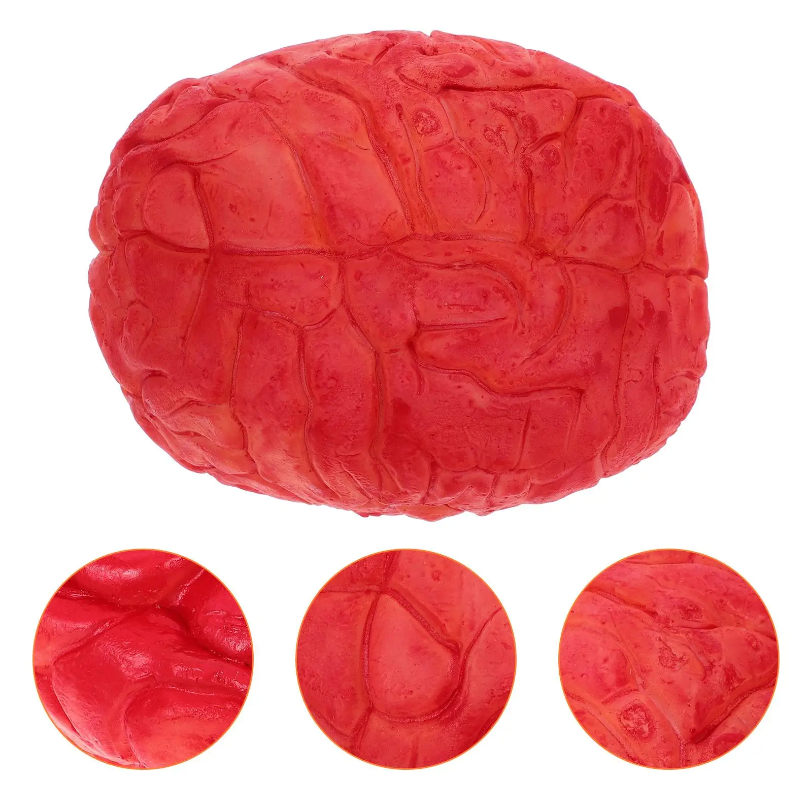 실물 크기 현실적인 인간의 두뇌 소품 무서운 빨간 비닐 짜기 효과 할로윈 장식 가짜 신체 부위 HorrorHaunted House Cosplay