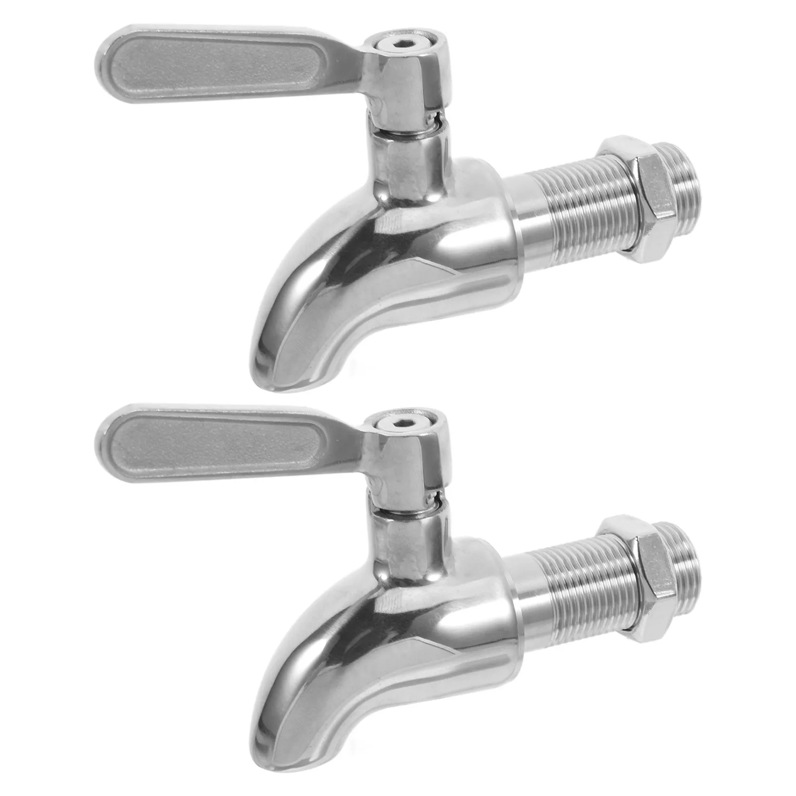 

2pcs Beverage Dispenser Spigot Stainless Steel Versatile Glass Jar Juice Water Faucet Replacement Kitchen Bar