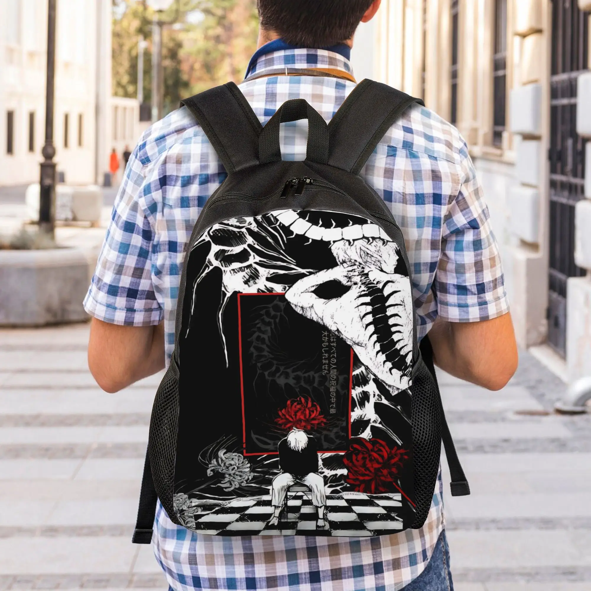 Fashion Halloween Tokyo Ghoul Kaneki Backpacks Its Bag  mochila Work Office Retro Washable Rucksack