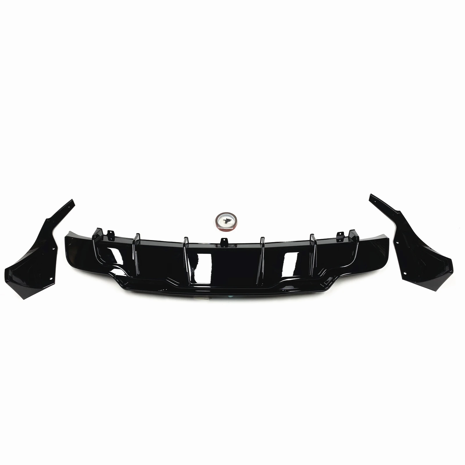 Rear Bumper Diffuser Lip Spoiler Plate W/ Boot Molding Cover Splitter For Tesla Model 3 2017-2023 view 3