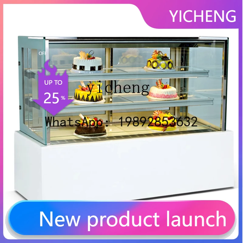 

ZSG Pastry Dessert Bench Top Cabinet Fresh Chocolate Display Cabinet Right Angle Cake Baking Commercial Air Cooling