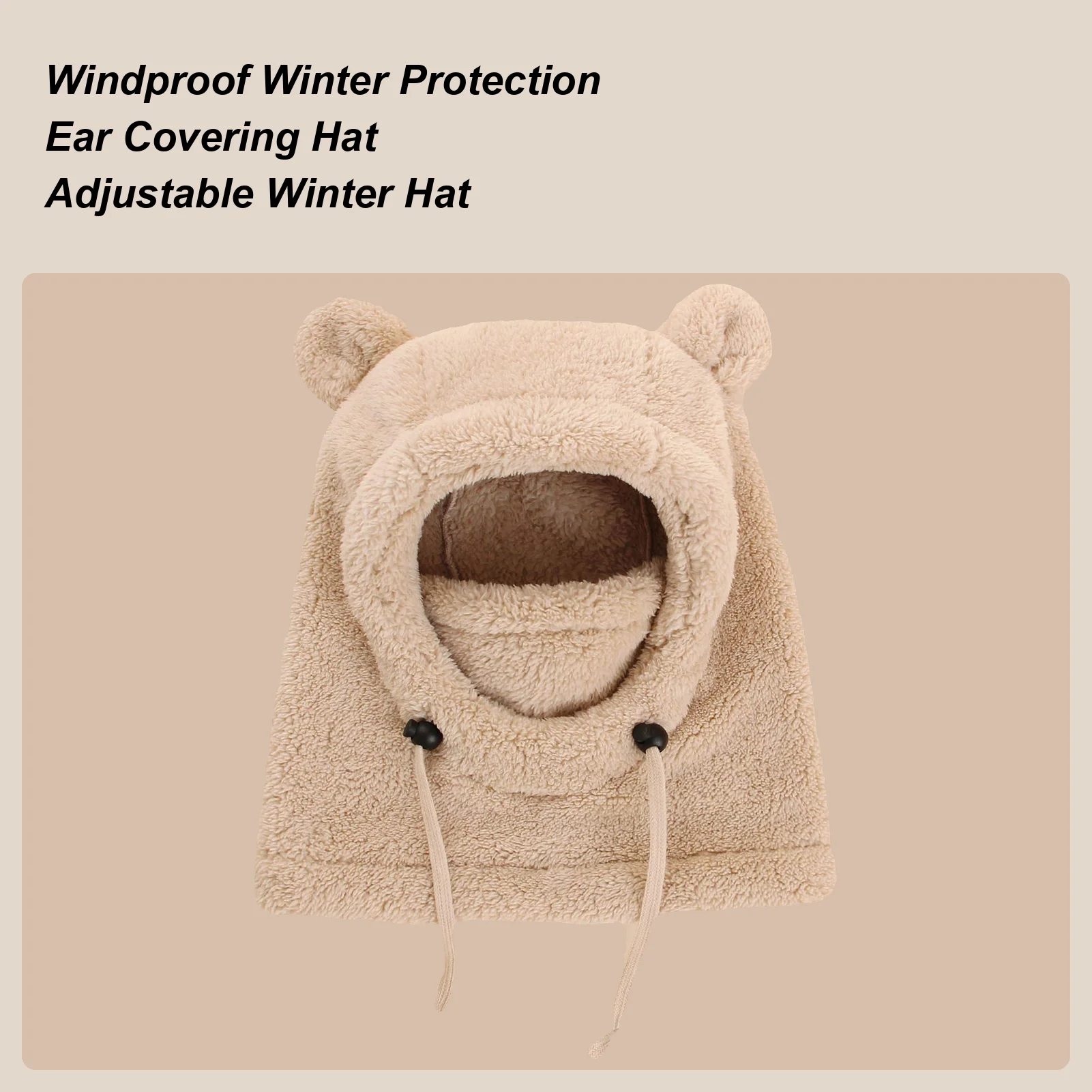 

Ski Face Cover For Kids Fleece Warm Headwear Cold Weather Thermal Hat Face Cover For Kids Boys Girls Outdoor Cycling