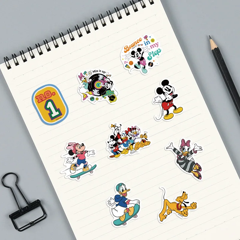 50PCS Disney Minnie Mickey Stickers Movie Anime Decal DIY Skateboard Laptop Motorcycle Cool Cute Cartoon Sticker Pack Kids Toy