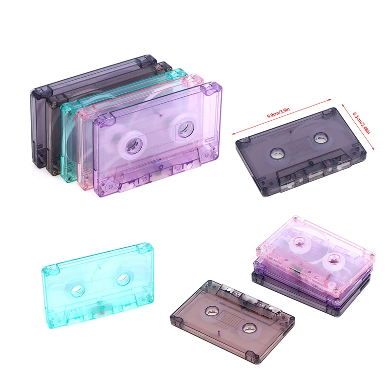 1Pc Color Blank Tape Case Audio Recording Cassette Tape Shell Empty Reel To Reel Cassette(No Inner Core And Outer Box)