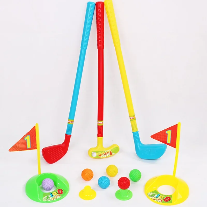 Pelota de palo de Golf para niños, grupo de tazas con agujero verde con ruedas, juego de juguetes deportivos, equipo de juegos interactivos para padres e hijos