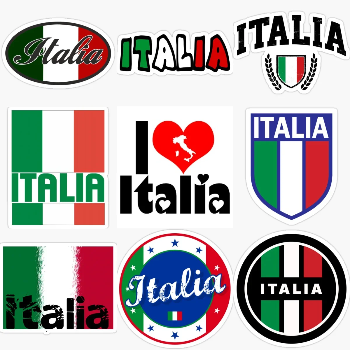 

Italy Italia Flag Map Emblem Creative PVC Car Stickers for Car Bicycle Motorcycle Window Helmet Wall Decoration Accessories