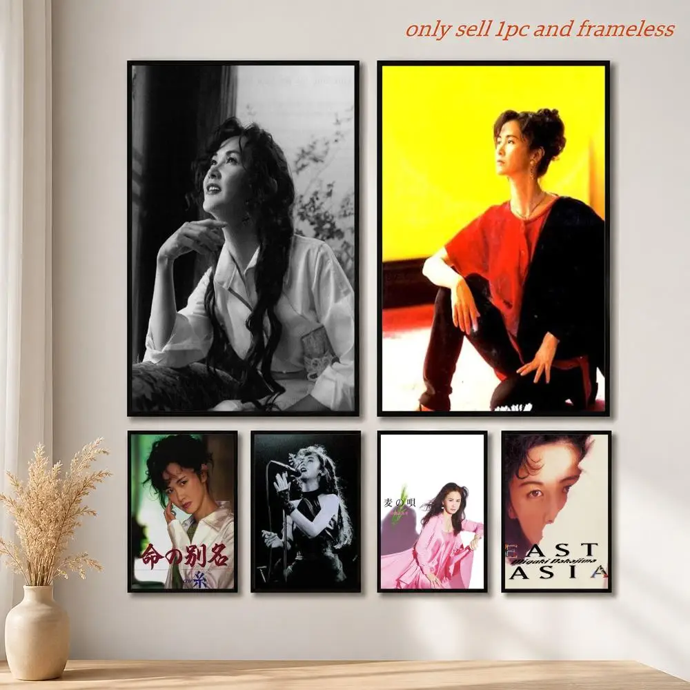 Singer Music M-Miyuki Nakajima Poster Mural HD Wall Decals for Bedroom Living Room Home Self-Adhesive Decor Gift