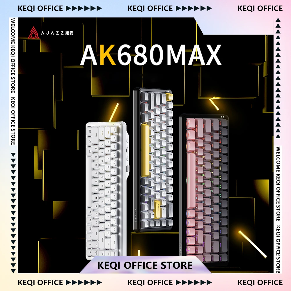 

AJAZZ AK680 MAX Магнитный переключатель Механические клавиатуры 8k Скорость покатания Горячая замена RGB Проводная игровая индивидуальная клавиатура ПК Киберспорт