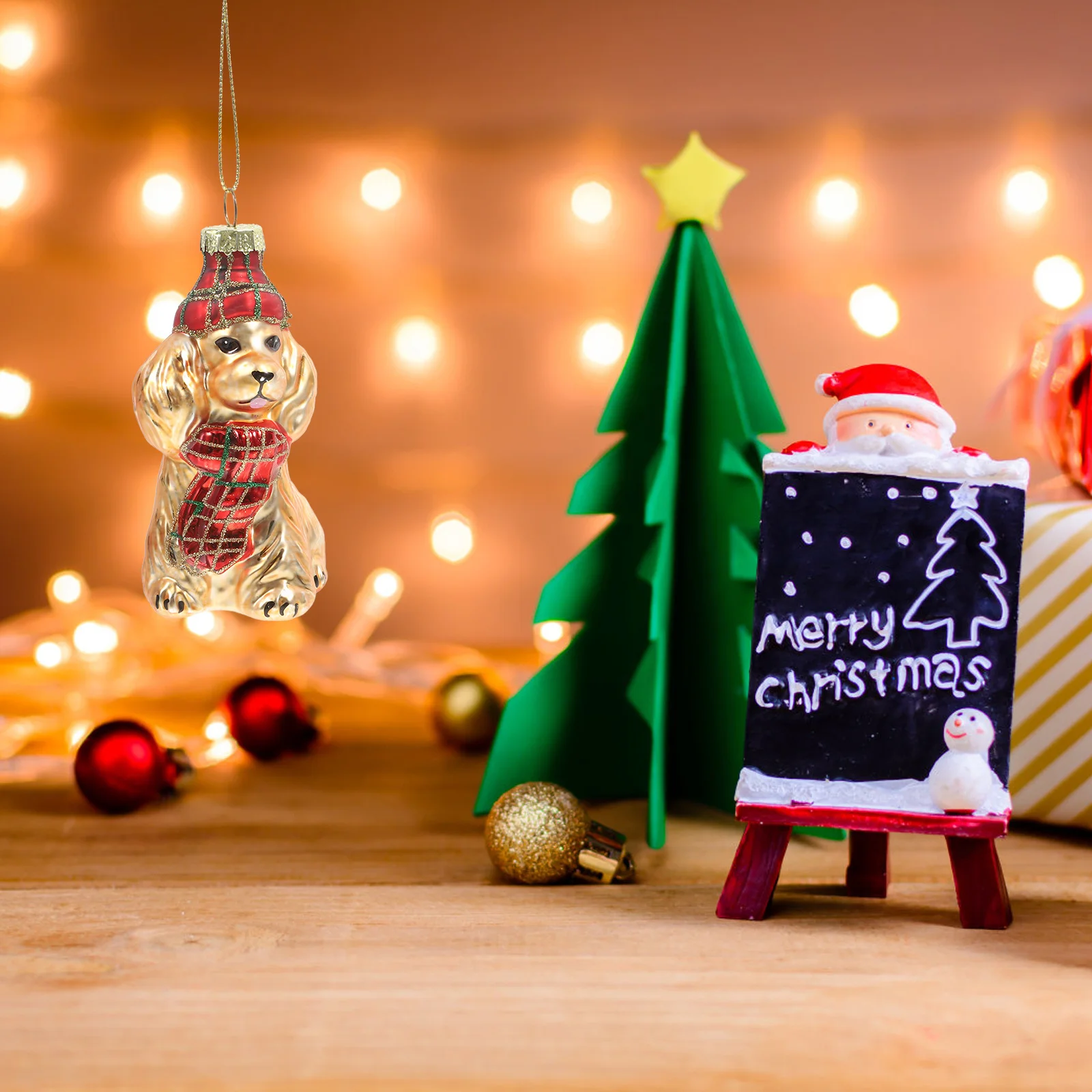 

Dog Glass Ornament Animal Figurines Hanging Decorations Home Sculpture Cute Ornaments