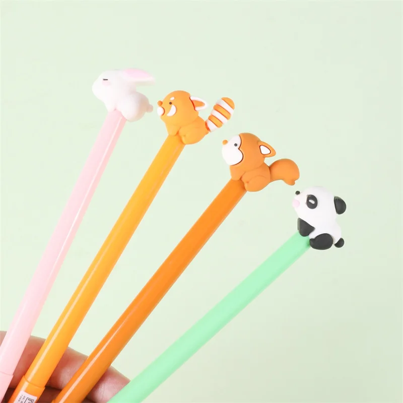 Imagem -02 - Kawaii Panda Gel Pen Canetas Assinatura Tinta Preta Presente Bonito Papelaria Escola Escrita Suprimentos 0.5 mm 48 Pcs por Lote