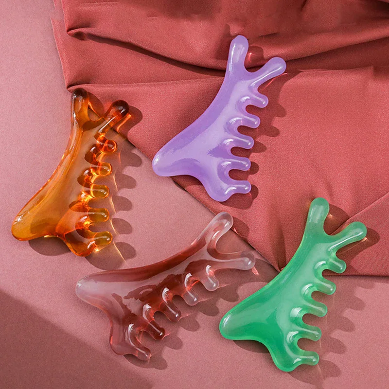 

1Pcs Cartoon Dolphin Resin Body Nose Scalp Meridian Massage Comb 4In1 Comb Blood Circulation Anti-static Smooth Hair Comb