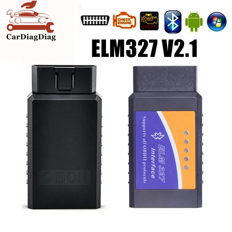 

2022 ELM 327 V 2.1 BT adapter Works On Android Torque Elm327 Bluetooth V2.1 Interface OBD2 / OBD II Auto Car Diagnostic-Scanner