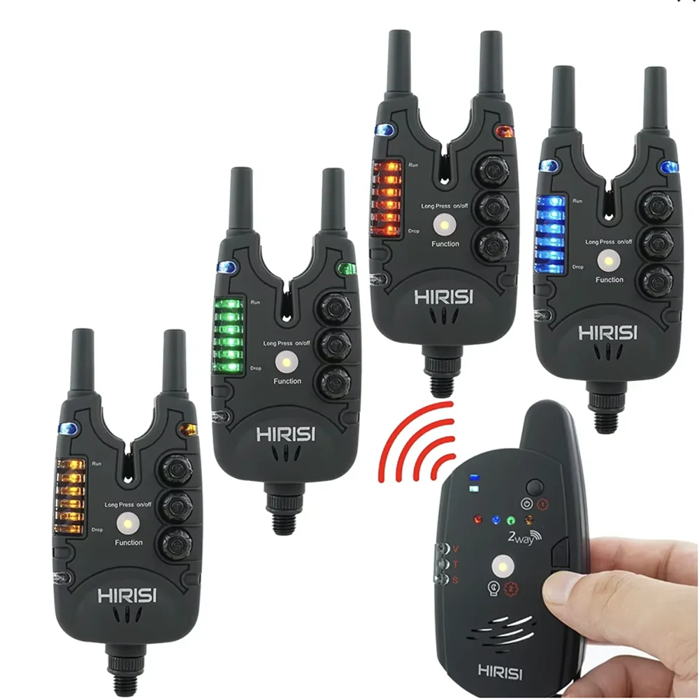 

Carp Fishing Alarm Set Wireless Bite Alarm 2-Way Remote Control Bite Indicator Fishing Accessories S8