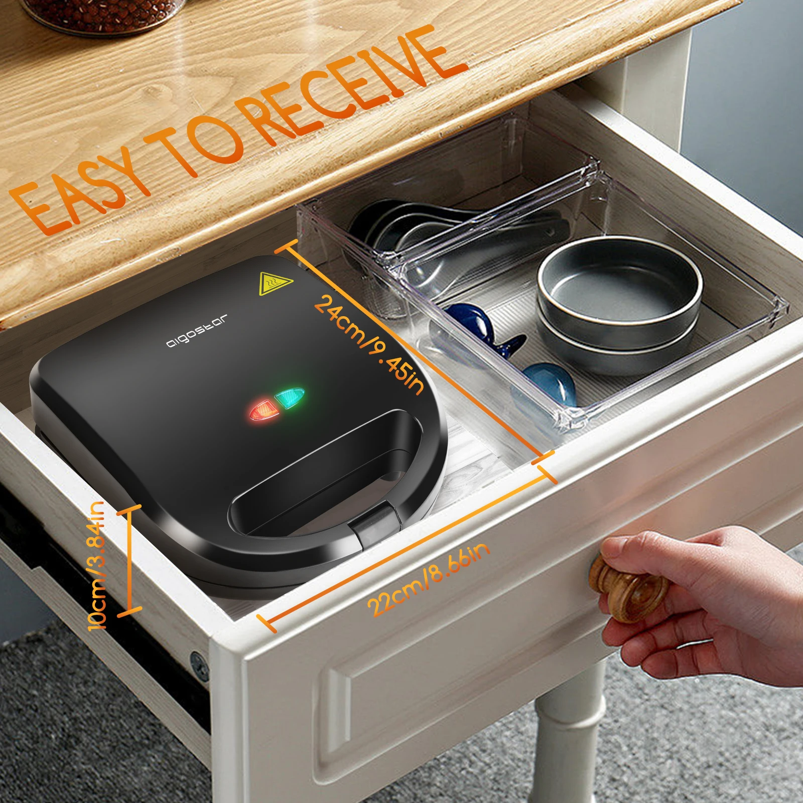 ماكينة صنع الوافل والشواية الكهربائية ، ماكينة صنع الساندوتشات ، 3 أطباق قابلة للفصل ، غير لاصقة وقابلة للتبديل ، ترموستات ، مقبض يعمل باللمس على البارد ، تخزين رأسي ، شواء بواط ، 3 في 1