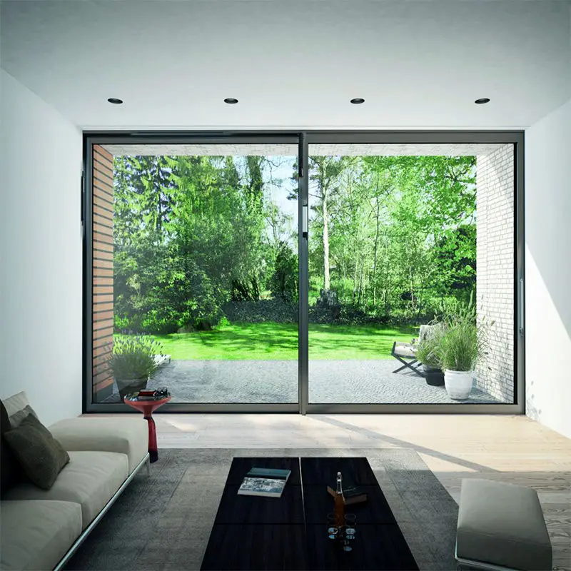 

Customized in Various Sizes of Tempered Glass Door Balcony Sun Protection Manual Sliding Doors Sliding Simple Design Patio Doors