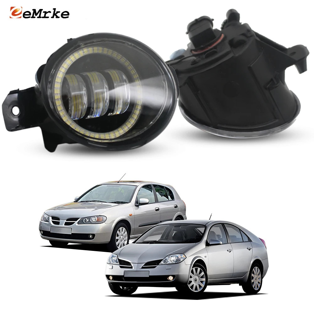 

Светодиодные или галогенные противотуманные фары OEM-стиля с функцией Angel Eye DRL для Nissan Almera II/Pulsar 5D Australia N16 2003-2005, Primera P12 2002-2008